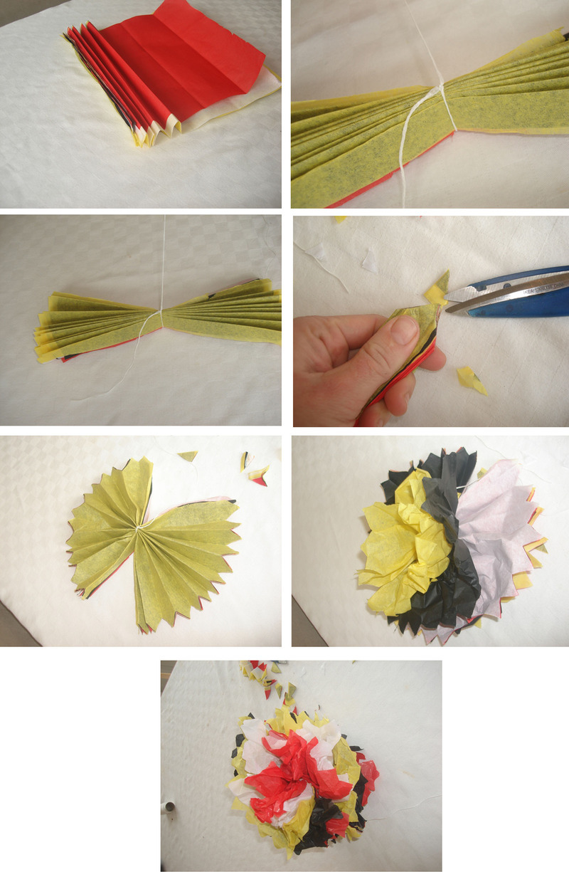 Tuto DIY déco enfant : créer un pompon en papier de soie 